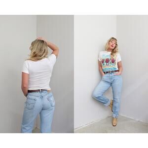 1990's Vintage  Levi's 501 Button Fly Jeans Women's MD LG 33" 34" Waist Men's SM